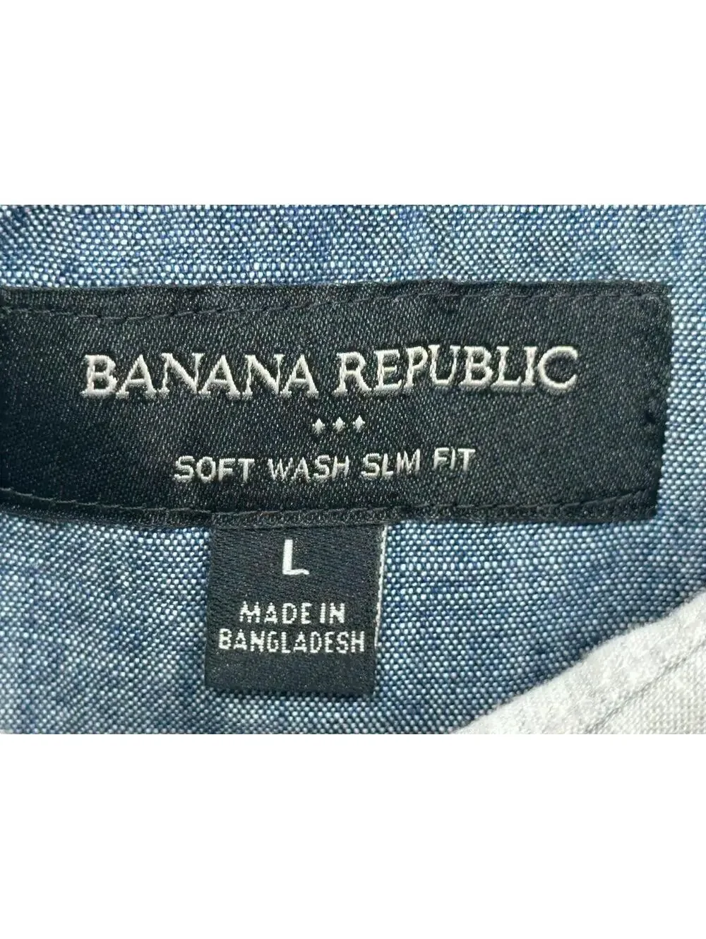Banana Republic 1/4 Button Soft Wash Slim Polo Gray Mens L